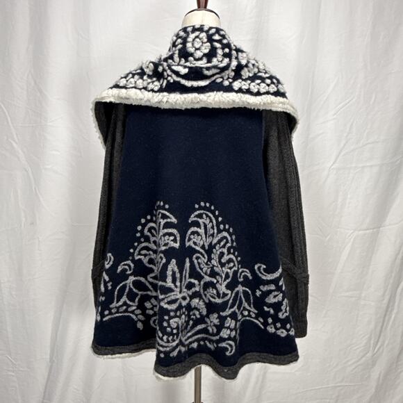 Sleeping On Snow Anthropologie First Snow Cardigan Sweater Coat Size M Wool - Picture 4 of 7